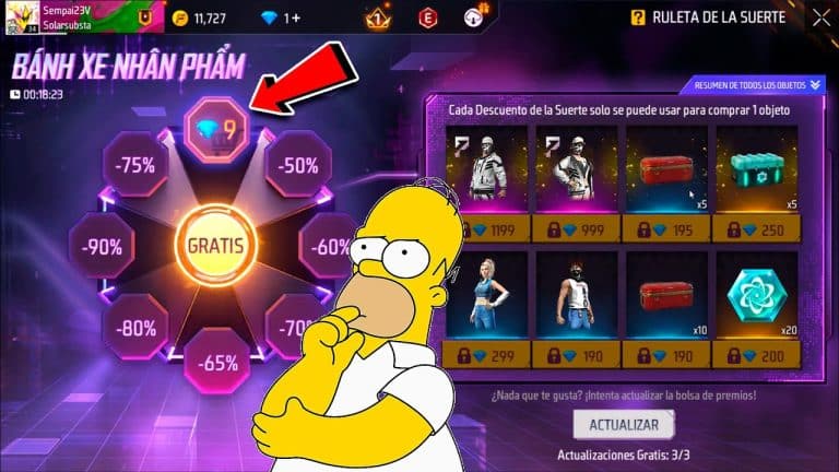 como funciona la ruleta en free fire