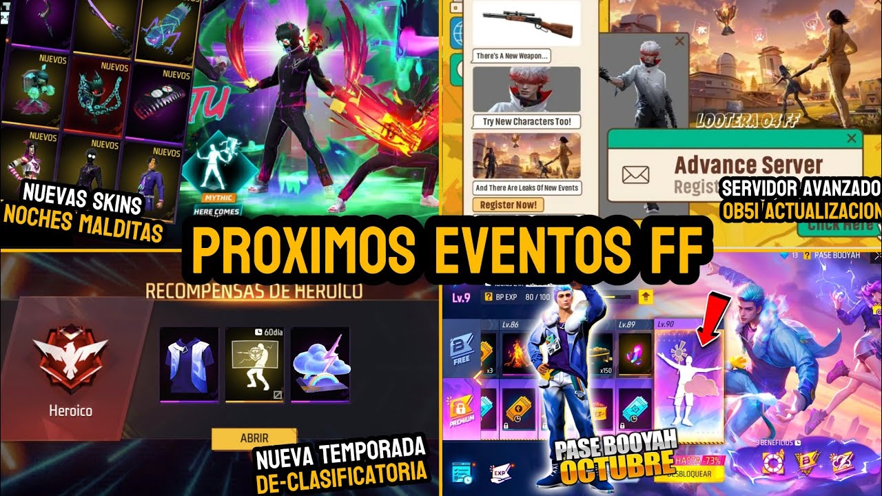 cuales son los proximos eventos en free fire que ofrecen diamantes